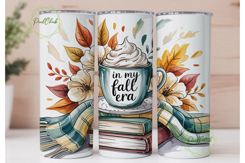Cozy Fall Era Mug Books 20oz Tumbler Sublimation PixelChick 