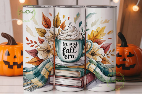 Cozy Fall Era Mug Books 20oz Tumbler Sublimation PixelChick 