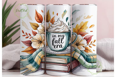 Cozy Fall Era Mug Books 20oz Tumbler Sublimation PixelChick 