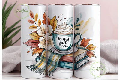 Cozy Fall Era Mug Books 20oz Tumbler Sublimation PixelChick 