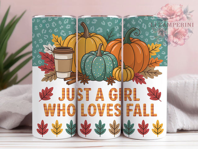 Cozy Fall Girl Pumpkin Tumbler, Pumpkin Tumbler Wrap, Autumn Mug Design, Cozy Fall Cup, Thanksgiving Tumbler, Fall Lover Gift, Autumn Drinkware Sublimation Li Zamperini 