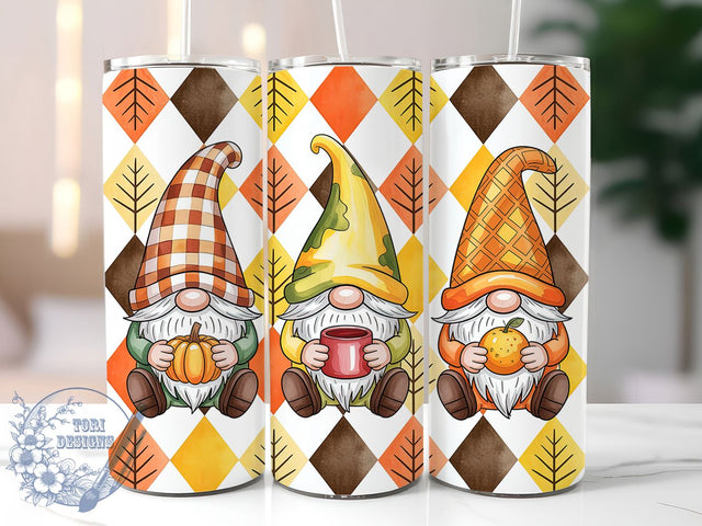 Cozy Fall Gnome Tumbler Wrap, Fall Tumbler Png, 20oz Skinny Tumbler, Autumn Gnome Png, Sublimation Design, Tumbler Wrap Download, Cozy Tumbler Wrap Sublimation ToriDesigns 