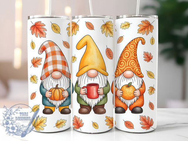 Cozy Fall Gnome Tumbler Wrap, Fall Tumbler Png, 20oz Skinny Tumbler, Autumn Gnome Png, Sublimation Design, Tumbler Wrap Download, Cozy Tumbler Wrap Sublimation ToriDesigns 