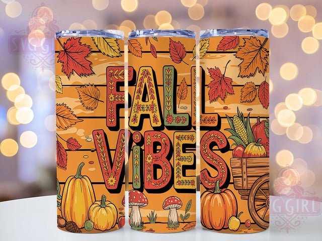 Cozy Fall Pumpkin Tumbler Wrap, Fall Vibes Tumbler, 20oz Tumbler Sublimation, Pumpkin Spice Tumbler, Cozy Fall Tumbler, Leaves Tumbler Design, Rustic Autumn Tumbler Sublimation SvggirlplusArt 