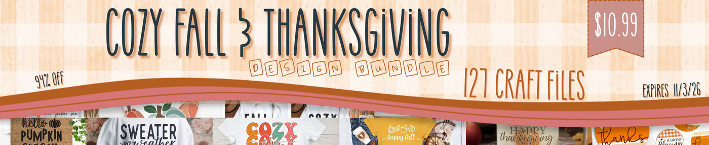 Cozy Fall & Thanksgiving Design Bundle [Reg $177] 94% off