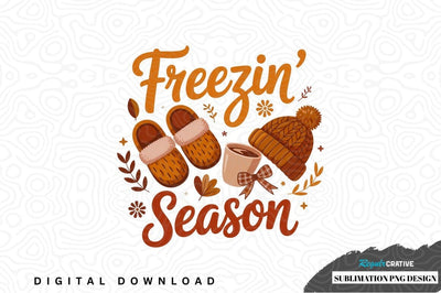 Cozy freezin' season sublimation png design Sublimation Regulrcrative 