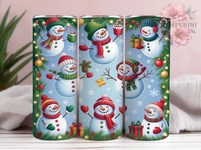 Cozy Frosty Snowman Christmas Tumbler, Holiday Winter Wrap, 20Oz Skinny Tumbler, Festive Snowman Sublimation, Cozy Winter Design, Merry Christmas Tumbler, Frosty Holiday Wrap Sublimation Li Zamperini 