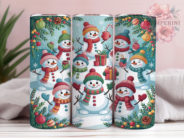 Cozy Frosty Snowman Christmas Tumbler, Holiday Winter Wrap, 20Oz Skinny Tumbler, Festive Snowman Sublimation, Cozy Winter Design, Merry Christmas Tumbler, Frosty Holiday Wrap Sublimation Li Zamperini 