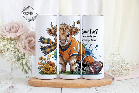 Cozy Game Day Calf 20oz Tumbler Wrap Sublimation sassyprint 