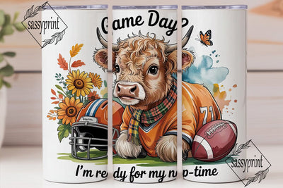 Cozy Game Day Calf 20oz Tumbler Wrap Sublimation sassyprint 