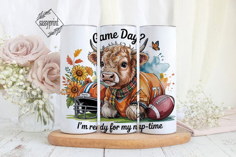 Cozy Game Day Calf 20oz Tumbler Wrap Sublimation sassyprint 