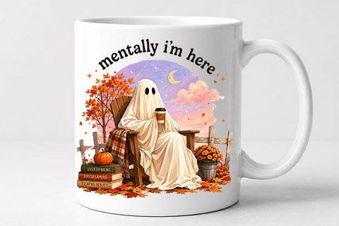 Cozy Ghost Coffee PNG | Fall Ghost Digital Download SVG BillahCrafts 