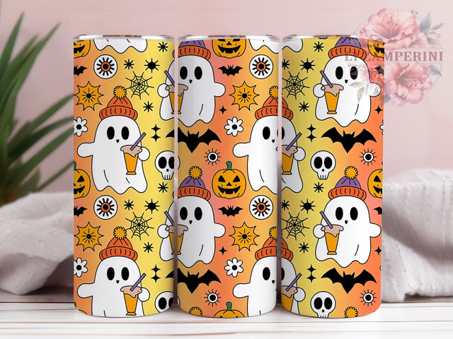 Cozy Ghost Halloween Coffee Tumbler, Cozy Halloween Cup, Spooky Season Wrap, 20Oz Sublimation Design, Autumn Ghost Mug, Halloween Coffee Drinkware, Fall Cozy Tumbler Sublimation Li Zamperini 