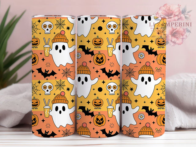Cozy Ghost Halloween Coffee Tumbler, Cozy Halloween Cup, Spooky Season Wrap, 20Oz Sublimation Design, Autumn Ghost Mug, Halloween Coffee Drinkware, Fall Cozy Tumbler Sublimation Li Zamperini 