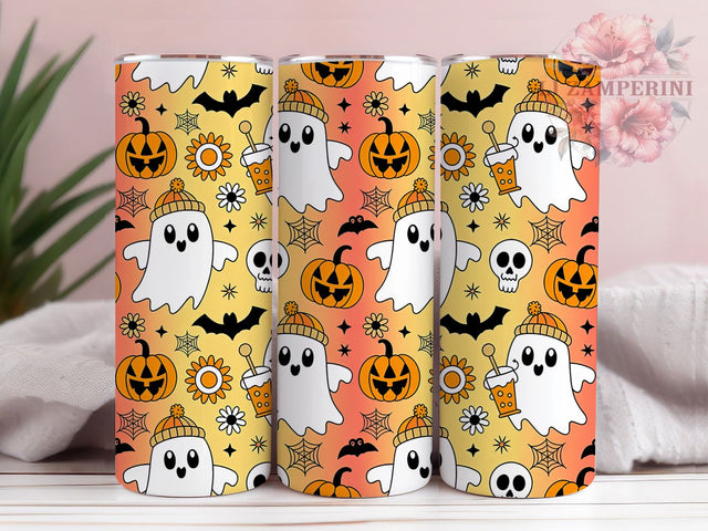 Cozy Ghost Halloween Coffee Tumbler, Cozy Halloween Cup, Spooky Season Wrap, 20Oz Sublimation Design, Autumn Ghost Mug, Halloween Coffee Drinkware, Fall Cozy Tumbler Sublimation Li Zamperini 