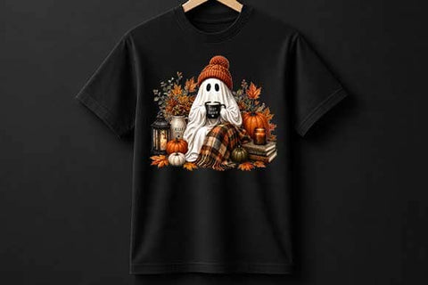 Cozy Ghost PNG | Cute Fall Halloween Digital Download SVG BillahCrafts 