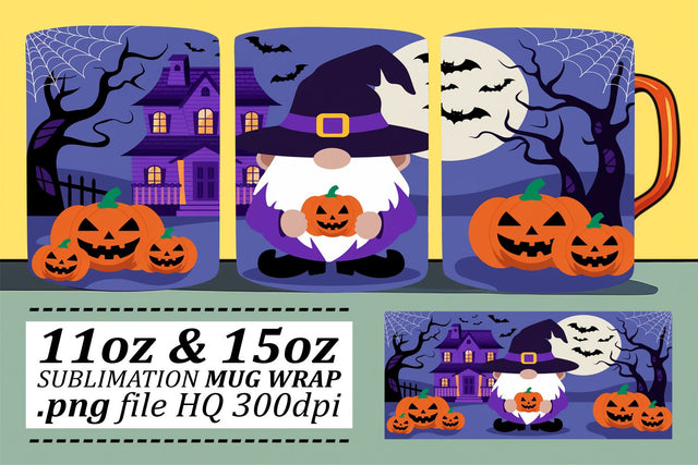 Cozy Gnome Mug Wrap Sublimation Sublimation afrosvg 