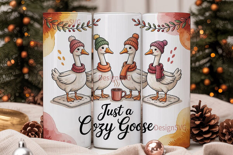 Cozy Goose 20oz Tumbler Design Sublimation DesignSVG 
