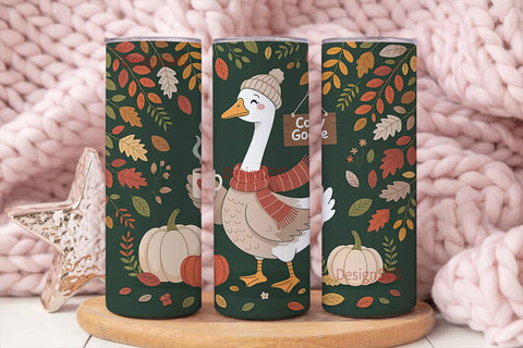 Cozy Goose Fall 20oz Tumbler Wrap Sublimation DesignSVG 