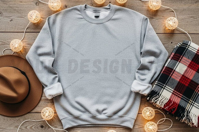 Cozy grey sweatshirt mockup design Mock Up Photo Designangry 