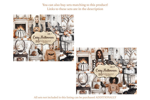 Cozy Halloween Junk Journal Kit | African American Girl Page SVG GlamArtZhanna 