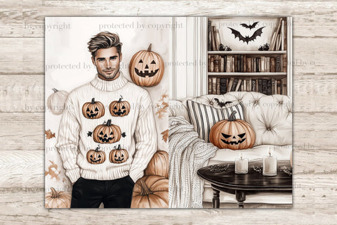 Cozy Halloween Junk Journal Kit | Witch Digital Paper SVG GlamArtZhanna 