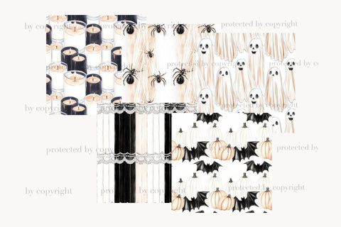 Cozy Halloween Paper | Neutral Background Beige Pattern Digital Pattern GlamArtZhanna 