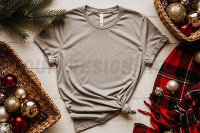 Cozy holiday themed t-shirt mockup Mock Up Photo Designangry 