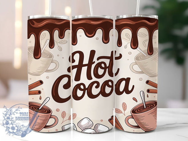 Cozy Hot Cocoa Christmas Tumbler, Winter Drink Wrap, 20oz Tumbler Sublimation, Cozy Holiday Design, Festive Cocoa Sublimation, Warm Winter Mug Tumbler, Christmas Beverage Wrap Sublimation ToriDesigns 
