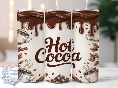 Cozy Hot Cocoa Christmas Tumbler, Winter Drink Wrap, 20oz Tumbler Sublimation, Cozy Holiday Design, Festive Cocoa Sublimation, Warm Winter Mug Tumbler, Christmas Beverage Wrap Sublimation ToriDesigns 