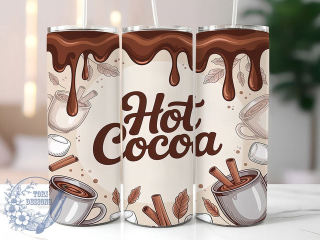 Cozy Hot Cocoa Christmas Tumbler, Winter Drink Wrap, 20oz Tumbler Sublimation, Cozy Holiday Design, Festive Cocoa Sublimation, Warm Winter Mug Tumbler, Christmas Beverage Wrap Sublimation ToriDesigns 