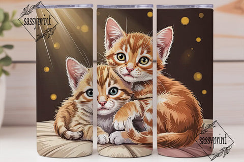 Cozy Kittens 20oz Tumbler Wrap Sublimation sassyprint 