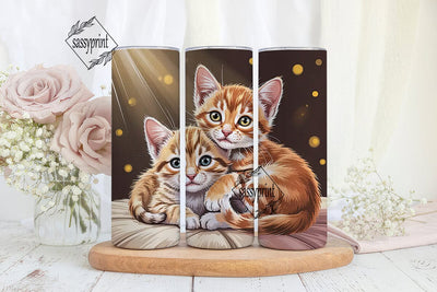 Cozy Kittens 20oz Tumbler Wrap Sublimation sassyprint 