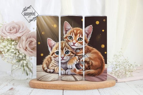 Cozy Kittens 20oz Tumbler Wrap Sublimation sassyprint 