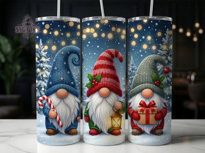 Cozy Knit Christmas Gnomes 20oz Tumbler, Cozy Christmas Gnome, Christmas Gnome Wrap, Knit Gnome Tumbler, 20oz Tumbler Wrap, Christmas Sublimation, Winter Tumbler PNG, Gnome Tumbler Design Sublimation SvggirlplusArt 