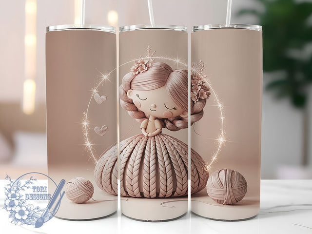 Cozy Knitted Winter Bride Tumbler, Knitted Cozy Design, 20oz Tumbler Sublimation, Wedding Winter Tumbler, Romantic Knit Wrap, Bridal Sublimation Design, Cozy Bride Tumbler Sublimation ToriDesigns 