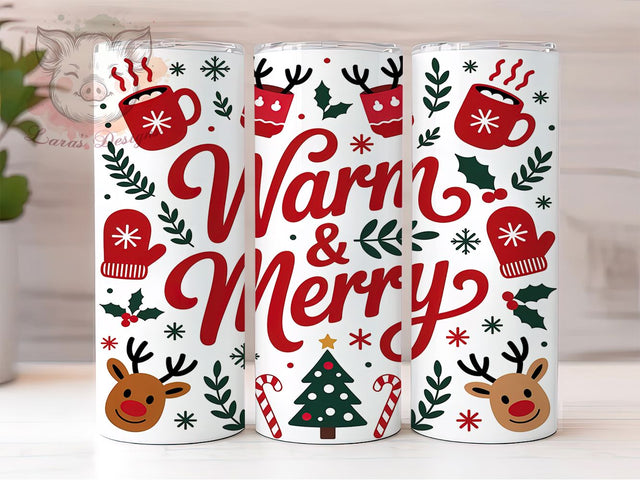 Cozy Merry Xmas Doodle Tumbler, Holiday Doodle Wrap, Cozy Christmas Sublimation, 20oz Christmas Tumbler, Festive Collage Art, Seasonal Holiday Mug, Whimsical Christmas Cup Sublimation Lara' s Designs 