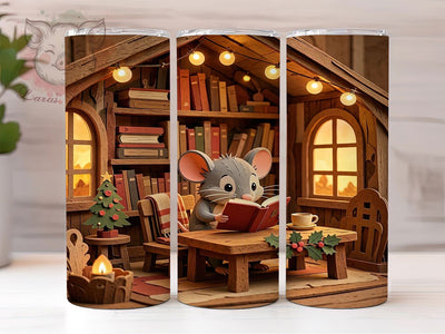 Cozy Mouse Christmas 20oz Tumbler, Cozy Mouse Christmas, Christmas Mouse, Cozy Christmas Mouse, Mouse Tumbler Wrap, 20oz Tumbler Wrap, Christmas Tumbler, Cozy Mouse PNG Sublimation Lara' s Designs 