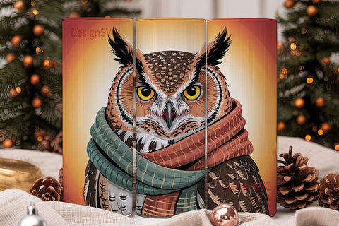 Cozy Owl 20oz Tumbler Design Sublimation DesignSVG 