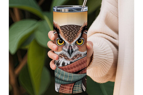 Cozy Owl 20oz Tumbler Design Sublimation DesignSVG 