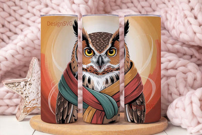 Cozy Owl 20oz Tumbler Design Sublimation DesignSVG 