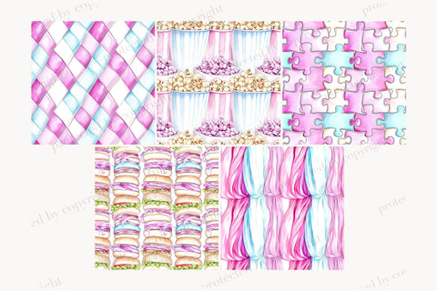 Cozy Pajama Party Digital Paper Set | Slumber Party Patterns Digital Pattern GlamArtZhanna 