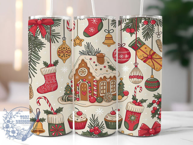 Cozy Peaceful Christmas Tumbler, Warm Holiday Wrap, Festive Comfort Sublimation, Snuggly Winter Cup, 20Oz Skinny Tumbler Wrap, Soft Holiday Mug, Peaceful Christmas Design Sublimation ToriDesigns 