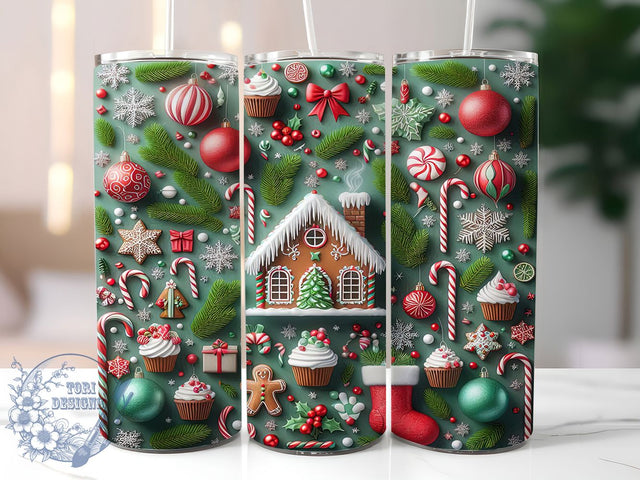 Cozy Peaceful Christmas Tumbler, Warm Holiday Wrap, Festive Comfort Sublimation, Snuggly Winter Cup, 20Oz Skinny Tumbler Wrap, Soft Holiday Mug, Peaceful Christmas Design Sublimation ToriDesigns 
