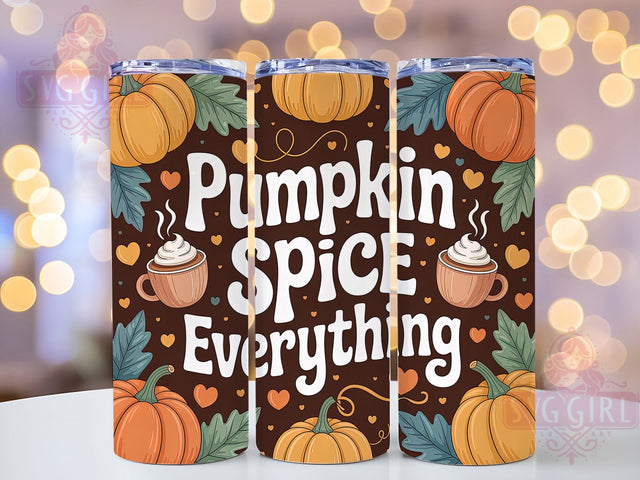 Cozy Pumpkin Spice Fall Tumbler Wrap, Fall Sublimation Tumbler, Cozy Autumn Drinkware, 20oz Skinny Tumbler Wrap, Seasonal Pumpkin Wrap Design, Harvest Vibes Sublimation, Autumn Quote Tumbler Sublimation SvggirlplusArt 