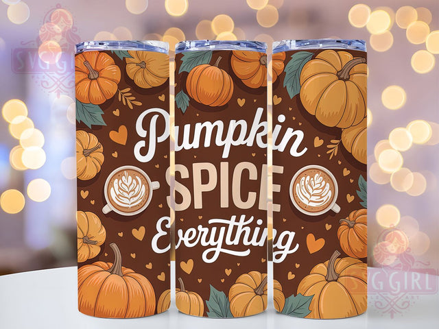 Cozy Pumpkin Spice Fall Tumbler Wrap, Fall Sublimation Tumbler, Cozy Autumn Drinkware, 20oz Skinny Tumbler Wrap, Seasonal Pumpkin Wrap Design, Harvest Vibes Sublimation, Autumn Quote Tumbler Sublimation SvggirlplusArt 