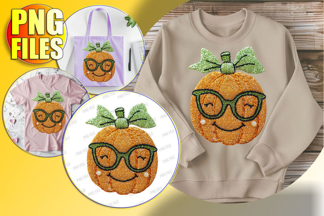 Cozy Pumpkin with Bow Halloween Sublimation PNG Sublimation afrosvg 