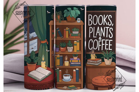 Cozy Reading Nook 20oz Tumbler Wrap Sublimation sassyprint 