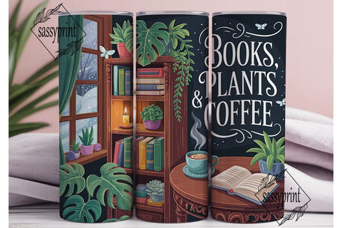 Cozy Reading Nook 20oz Tumbler Wrap Sublimation sassyprint 