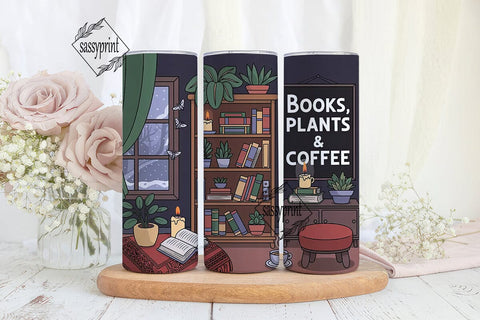 Cozy Reading Nook 20oz Tumbler Wrap Sublimation sassyprint 